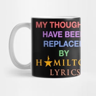 Hamilton Lyrics Retro 80s Colour Mug